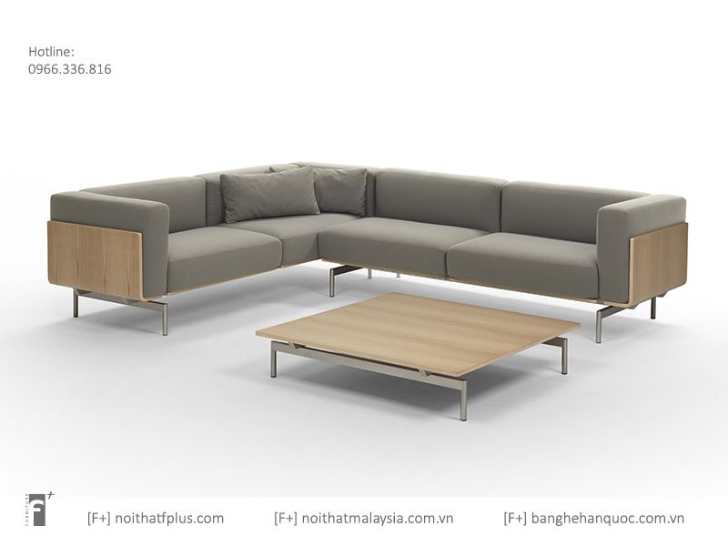 Ghế sofa văn phòng màu xám F-XYS-1007