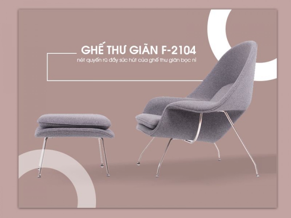 Refesh không gian toà nhà với thiết kế ghế thư giãn cao cấp “phi truyền thống” F-2104