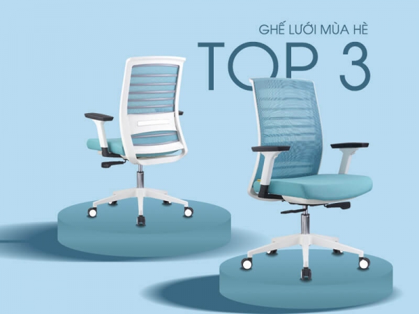 Top 3 mẫu ghế lưng lưới để nhân viên cống hiến không mệt mỏi