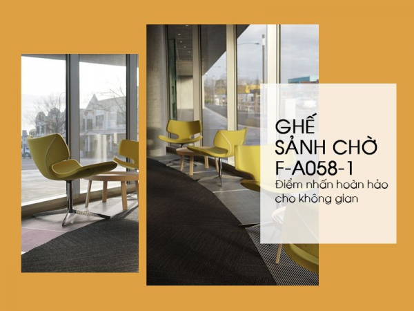 Tô điểm cho không gian sảnh chờ với thiết kế Scandinavian ghế chờ văn phòng F-A058-1