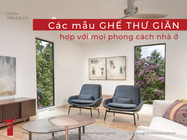 Các mẫu ghế thư giãn hợp với mọi phong cách thiết kế nhà ở