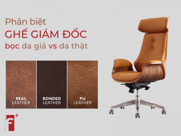 Phân biệt ghế giám đốc bọc da giả và bằng da thật