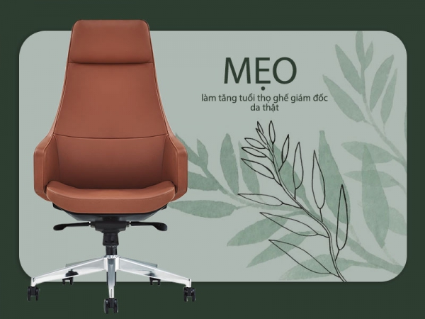 Cách làm tăng tuổi thọ ghế giám đốc bọc da thật